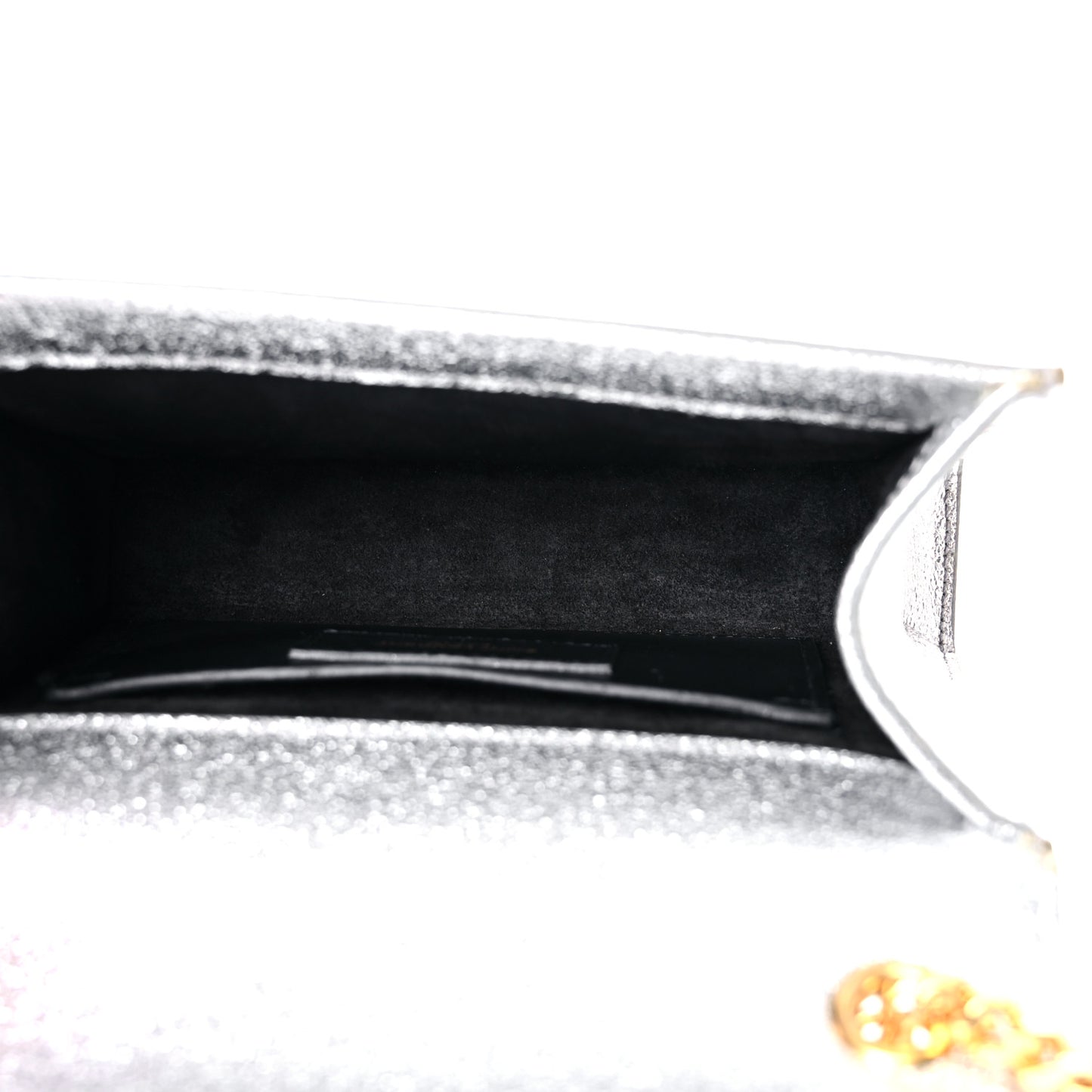 Metallic Calfskin Small Classic Monogram Kate Satchel Platine