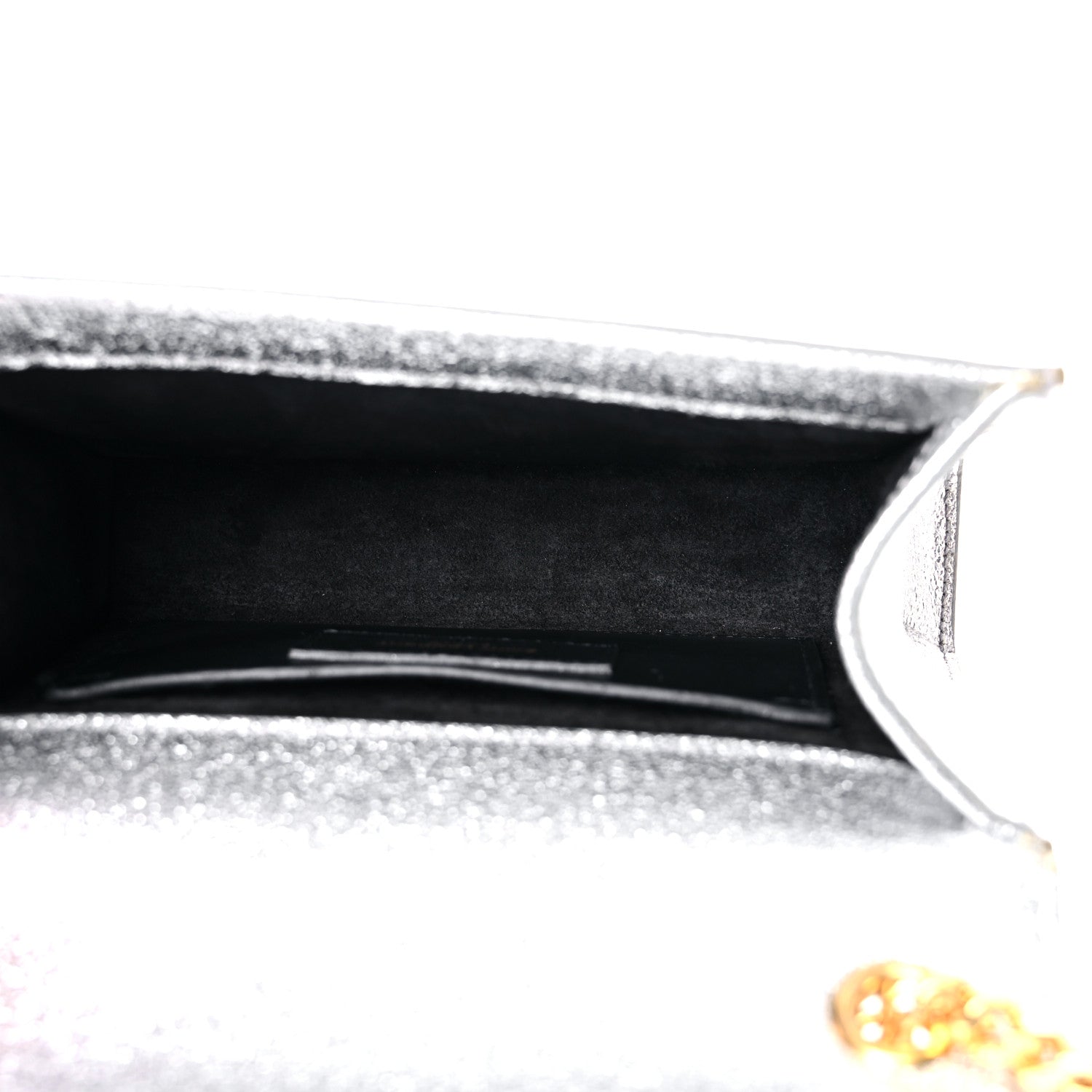 Saint Laurent Metallic Calfskin Small Classic Monogram Kate Satchel Platine 4 of 10