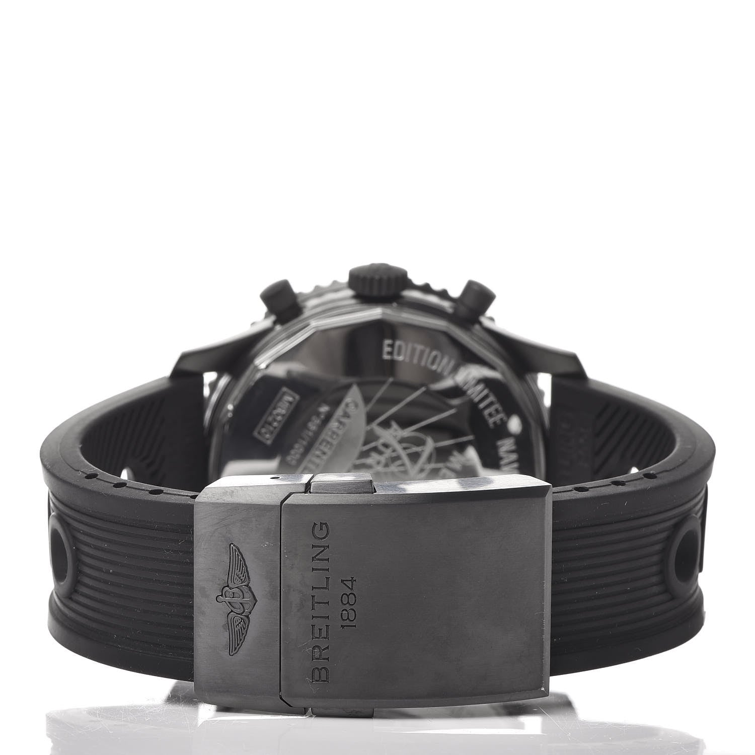 Breitling Black Steel Rubber 43mm Navitimer Cosmonaute Chronograph Automatic Watch Black MB0210B6 4 of 13