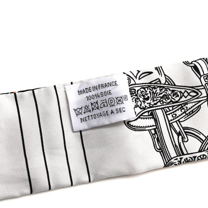 Hermes Silk Brides de Gala en Fleurs Twilly Black Multicolor White 3 of 4