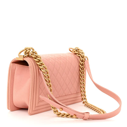 Chanel Caviar Quilted Medium Boy Flap Light Beige 3 of 10