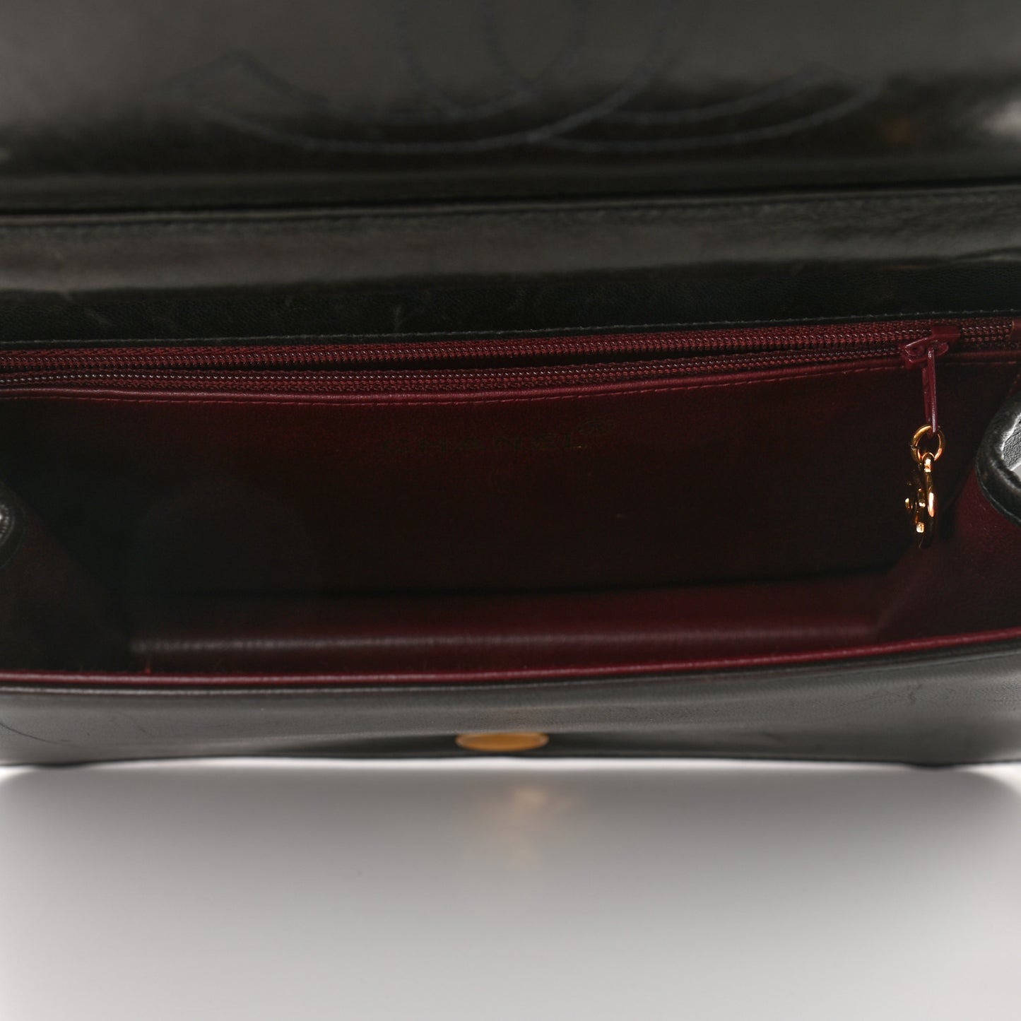 Lambskin Quilted Small Single Flap Black