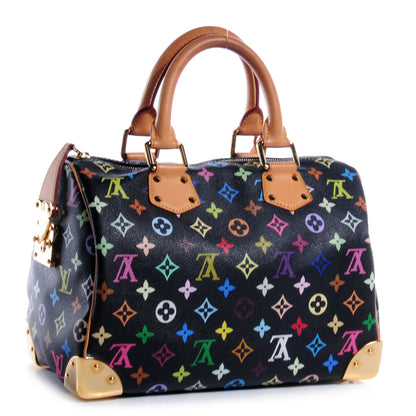 Louis Vuitton Monogram Multicolor Speedy 30 Black 3 of 7