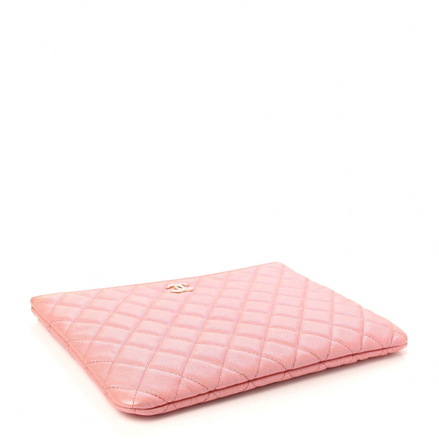 Chanel Iridescent Caviar Quilted Medium Cosmetic Case Rose Pink 4 of 7