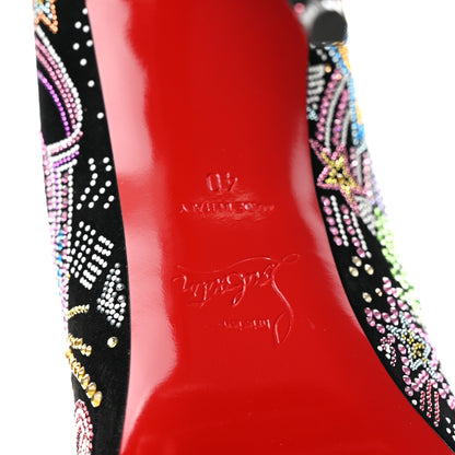 Christian Louboutin Suede Crystal Embellished Starlight Hot Chick 100 Pumps 40 Black Multicolor 7 of 10
