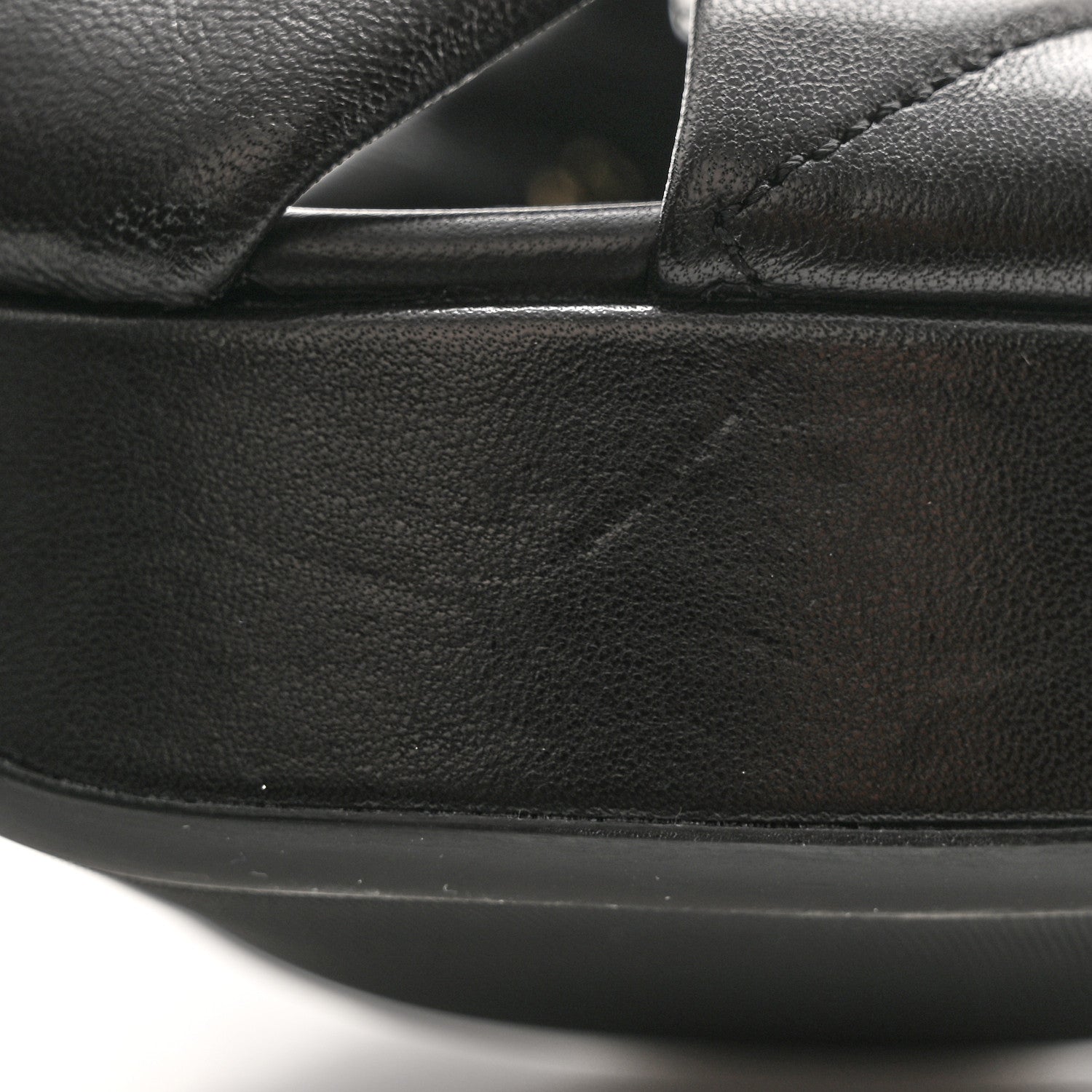 Prada Nappa Logo Quilted Crisscross Platform 20/65mm Sandals 40 Black 12 of 12