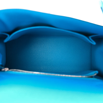 Hermes Epsom Kelly Sellier 25 Bleu Frida 5 of 13