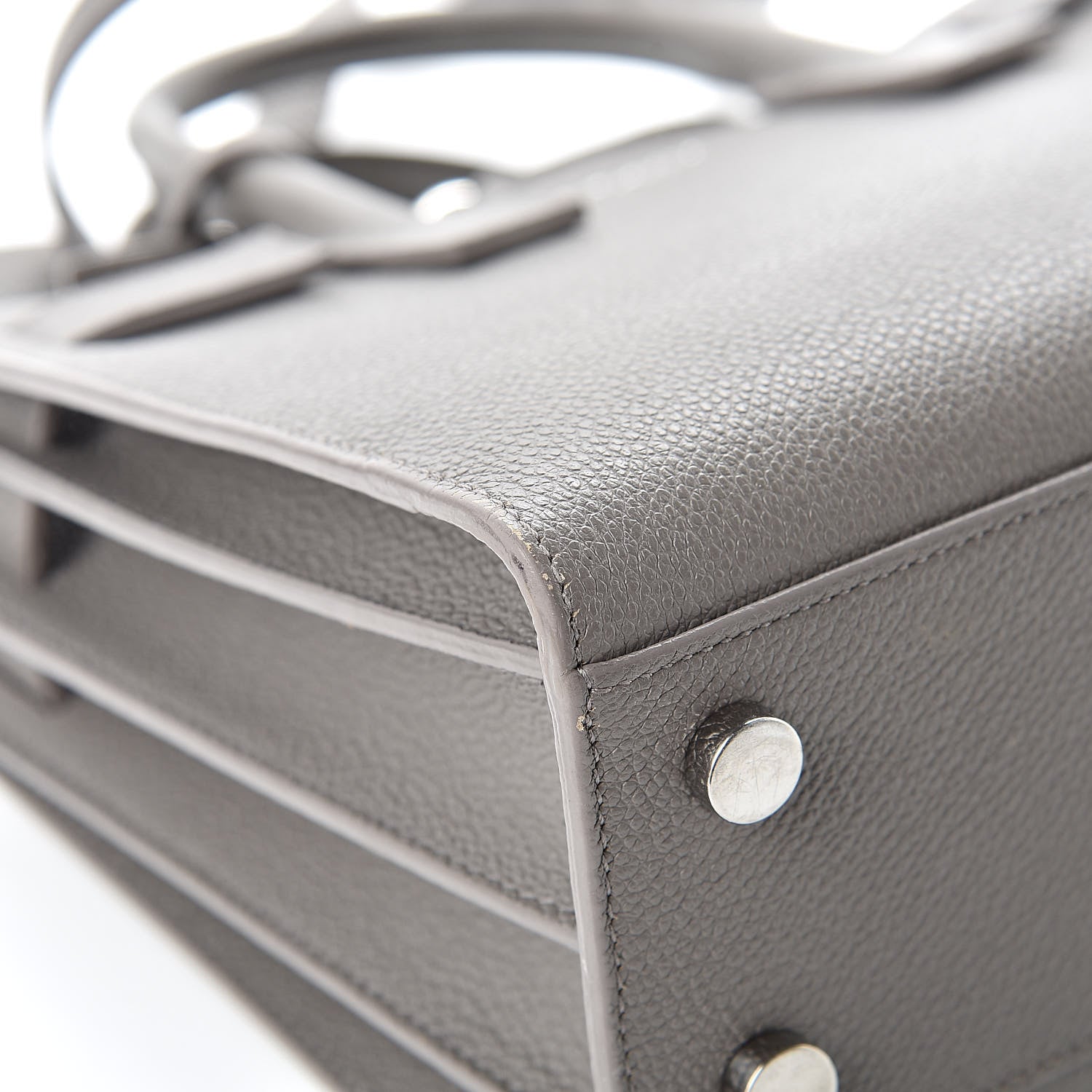 Saint Laurent Grained Calfskin Nano Sac De Jour Fog 9 of 15