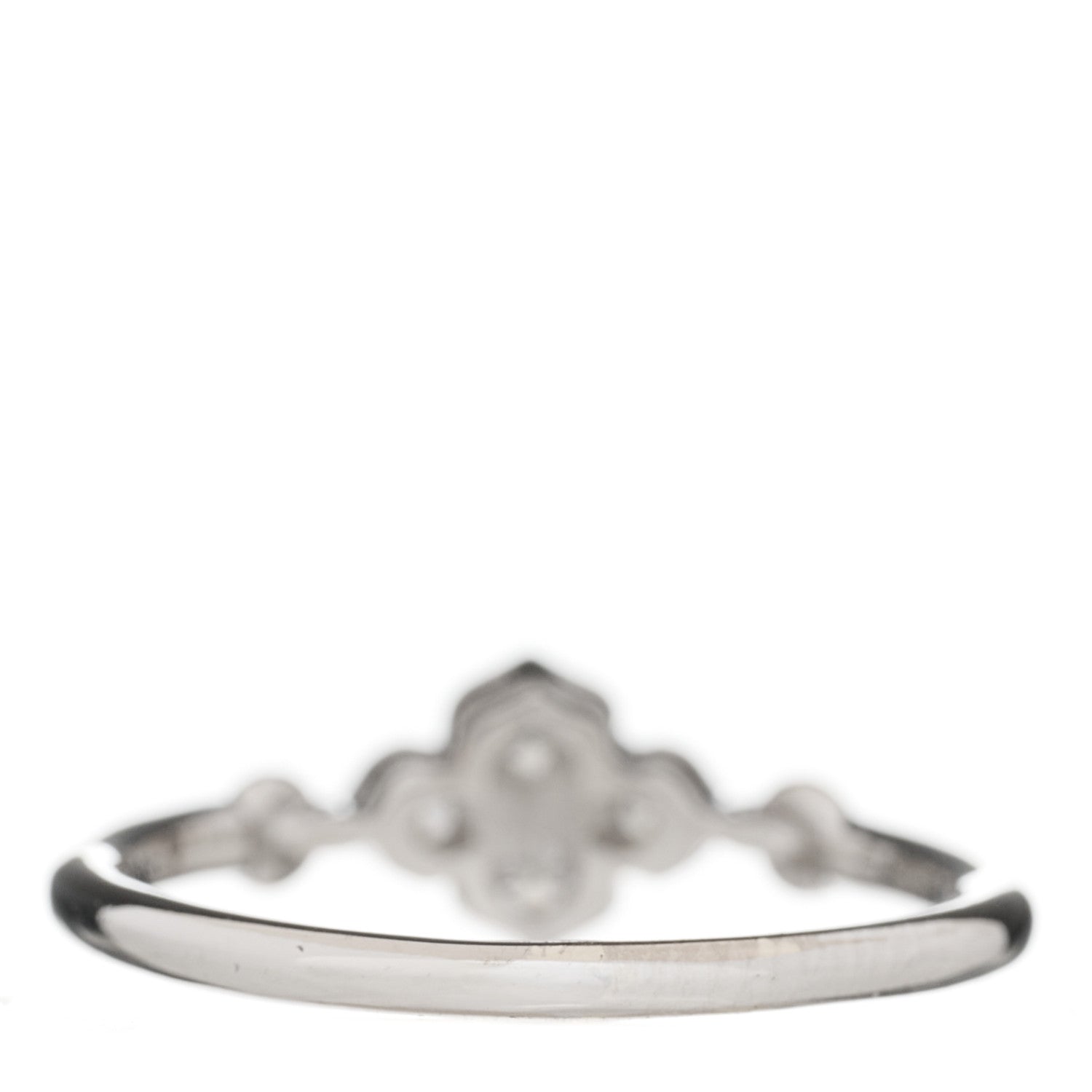 Cartier 18K White Gold Diamond Hindu Floral Ring 53 6.5 2 of 4