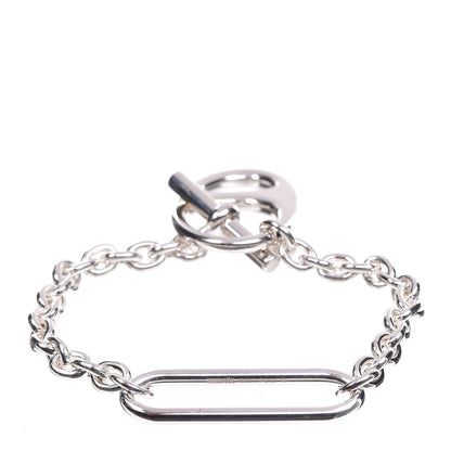 Hermes Sterling Silver Chaine d'Ancre Twist Bracelet LG 1 of 6