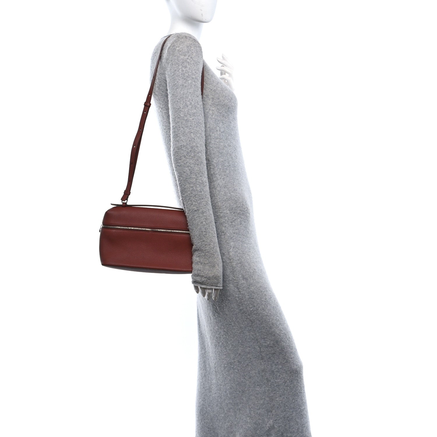Loro Piana Grained Calfskin Extra Pocket L27 Kummel 2 of 10