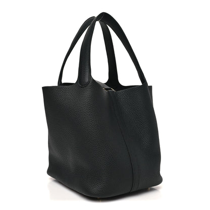 Hermes Taurillon Clemence Picotin Lock 22 MM Black 3 of 10