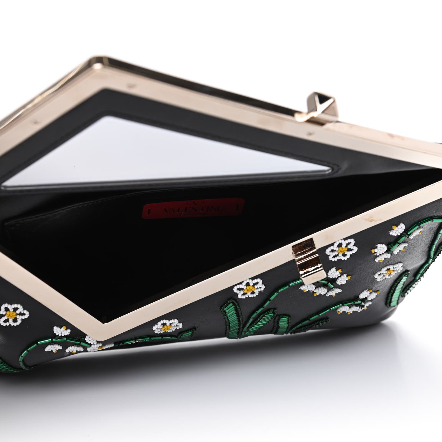 Valentino Garavani Nappa Beaded Clutch Black 5 of 8