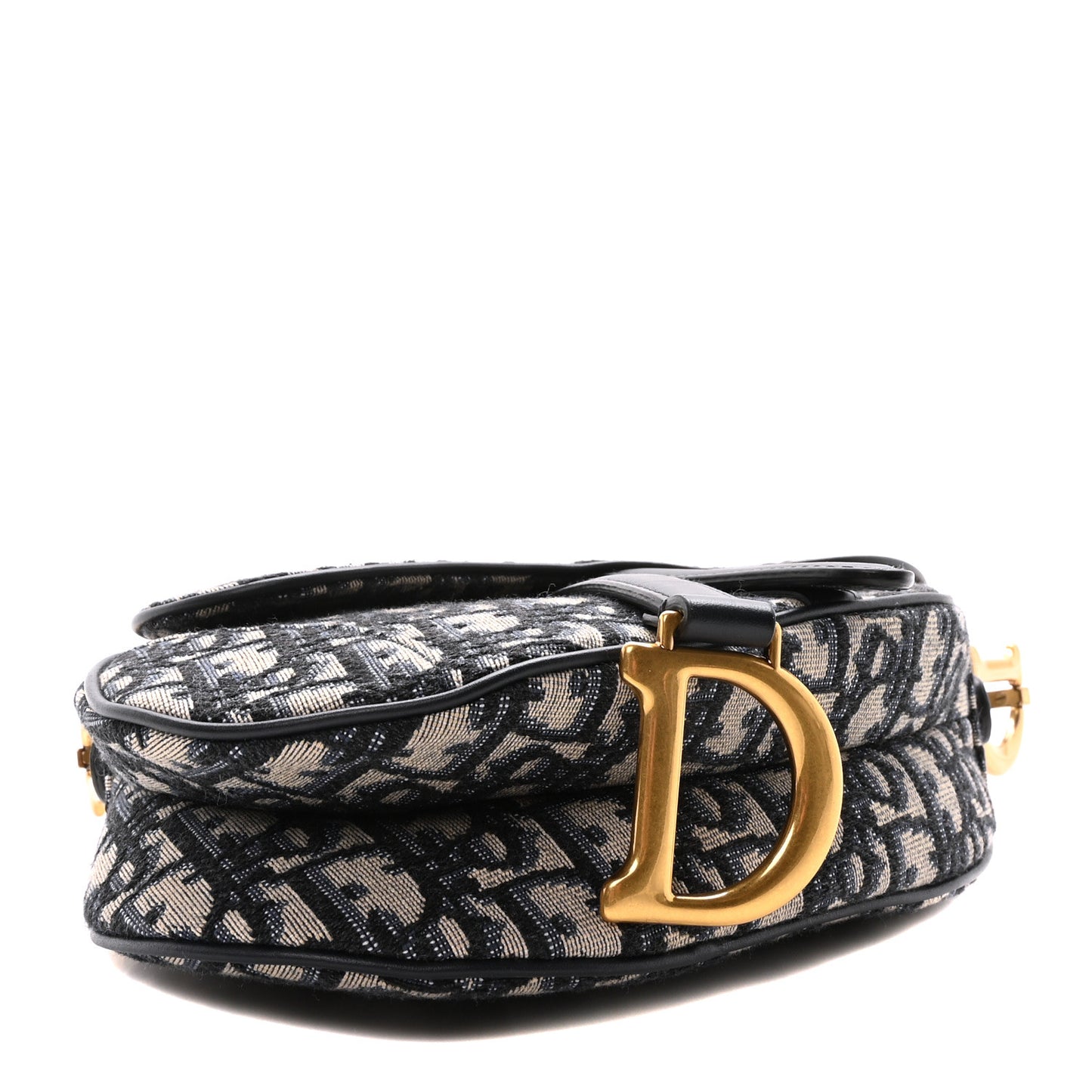 Oblique Mini Saddle Bag With Strap Blue
