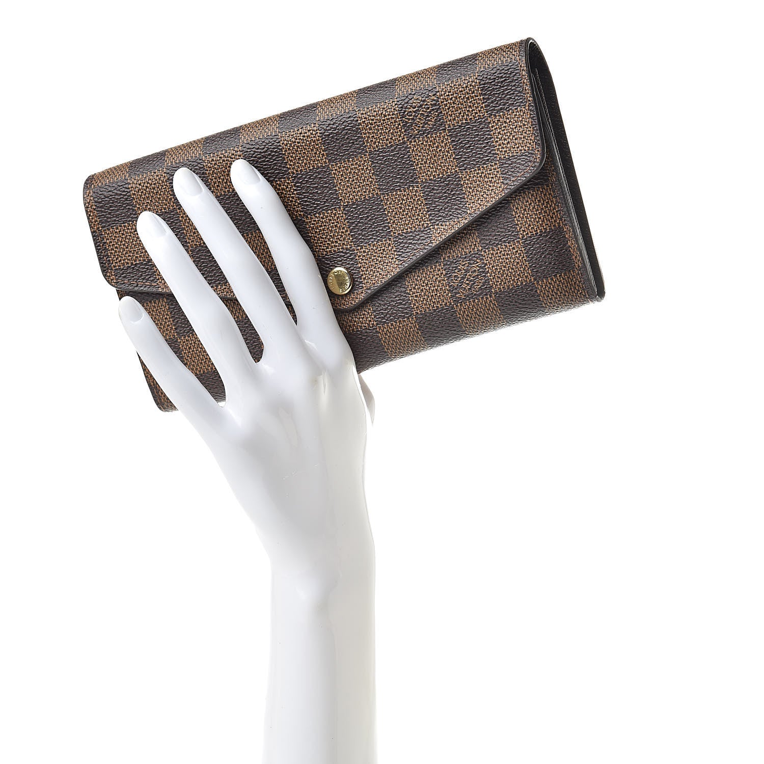 Louis Vuitton Damier Ebene Sarah Wallet NM 2 of 12