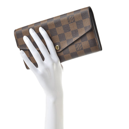 Louis Vuitton Damier Ebene Sarah Wallet NM 2 of 12
