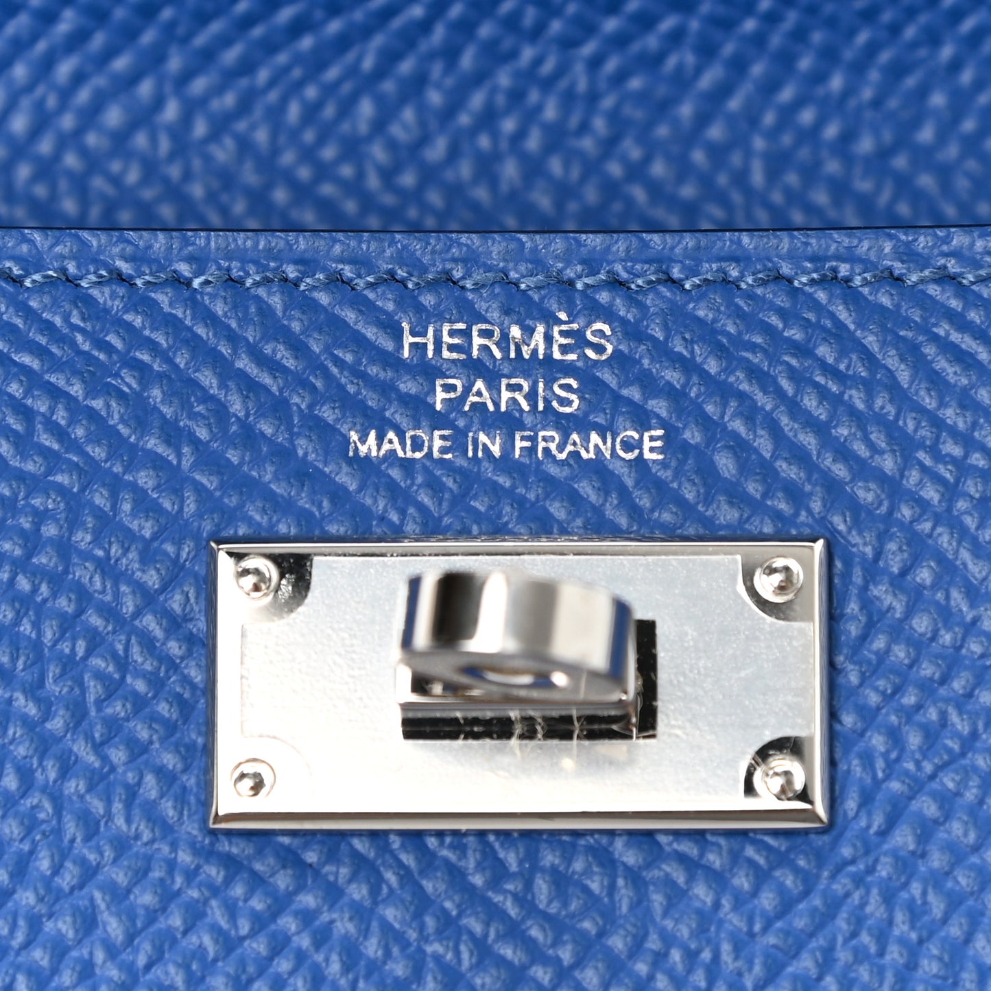 Epsom Kelly Pocket Compact Wallet Bleu France