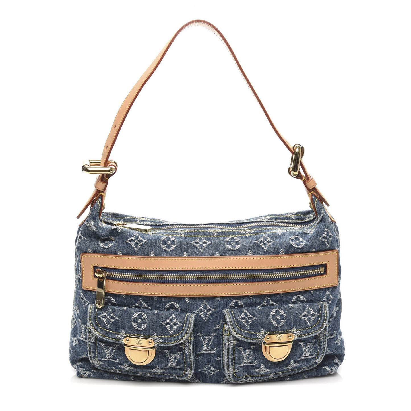 Monogram Denim Baggy PM Blue