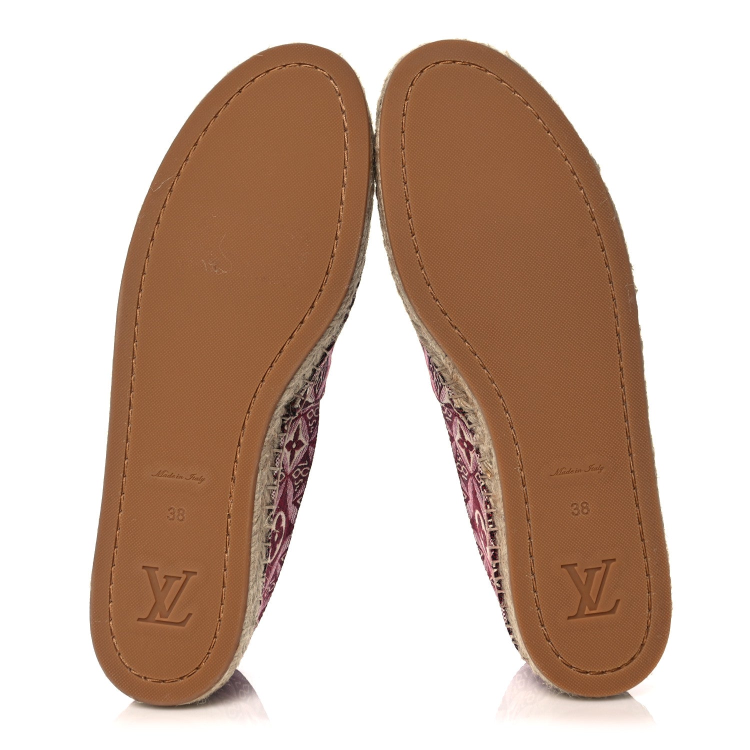 Louis Vuitton Jacquard Since 1854 Starboard Espadrille Flats 38 Bordeaux 5 of 9