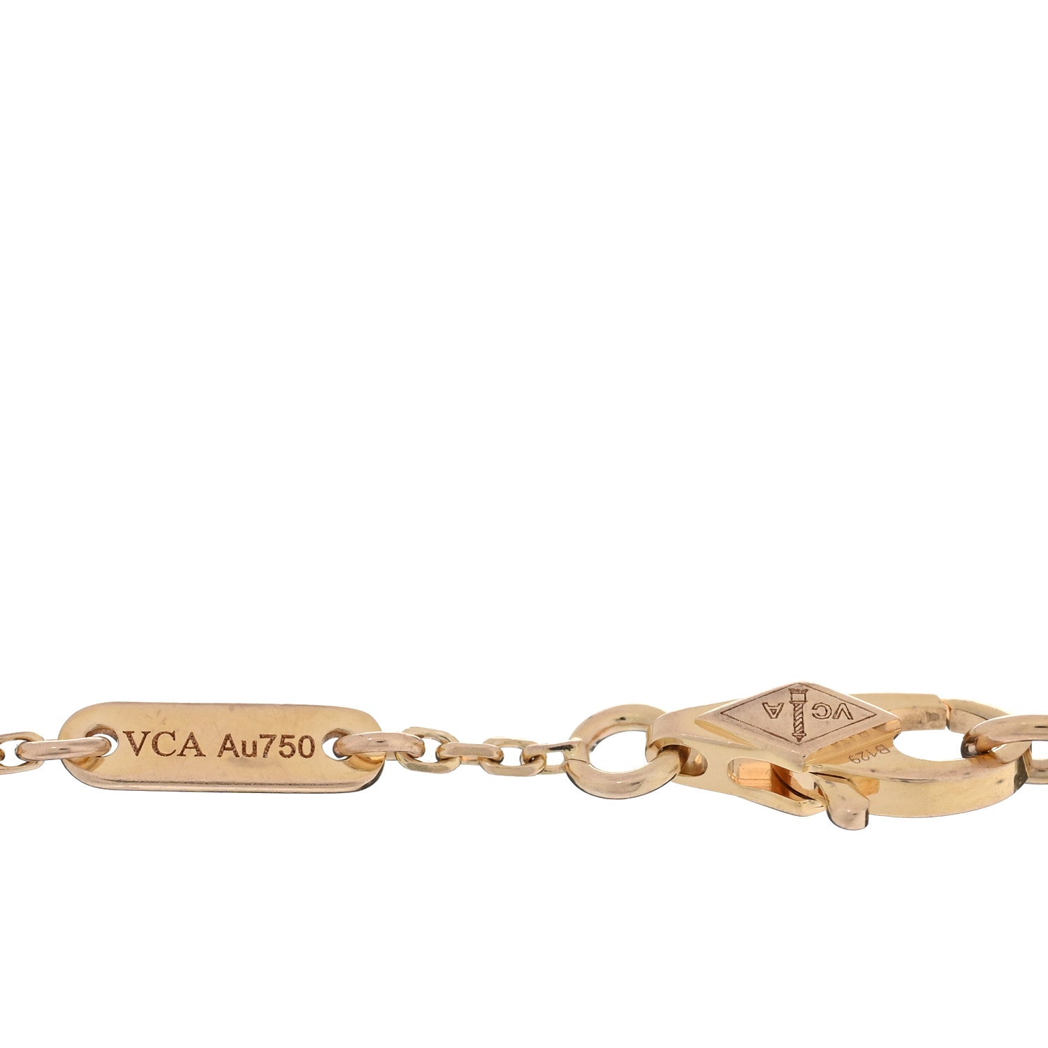 Van Cleef & Arpels 18K Rose Gold Carnelian Sweet Alhambra Bracelet 3 of 3