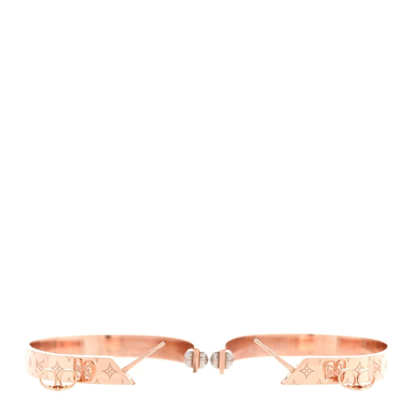 Nanogram Hoop Earrings Pink Gold