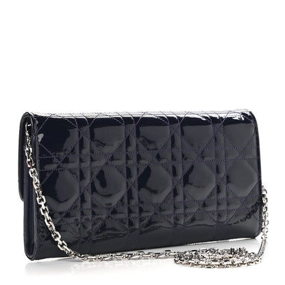 Christian Dior Patent Cannage Miss Dior Chain Wallet Purple 3 of 8