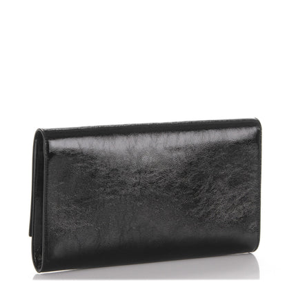 Saint Laurent Textured Patent Monogram Large Belle De Jour Clutch Black 3 of 5