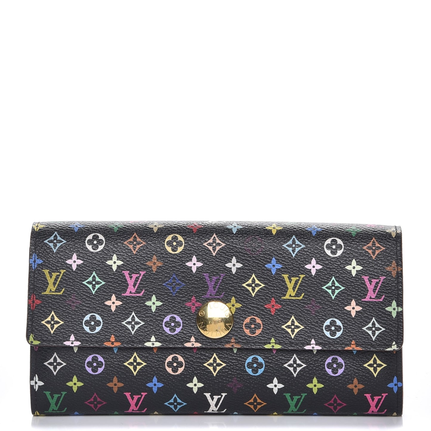 Monogram Multicolor Sarah Wallet Black Violet