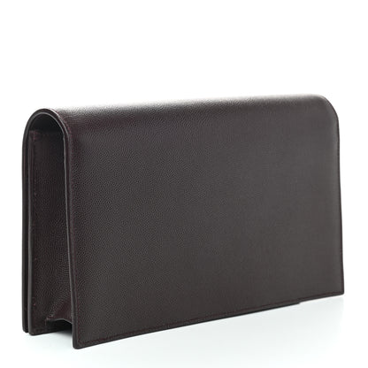Saint Laurent Grain De Poudre Classic Kate Monogram Clutch Amaranto 2 of 6