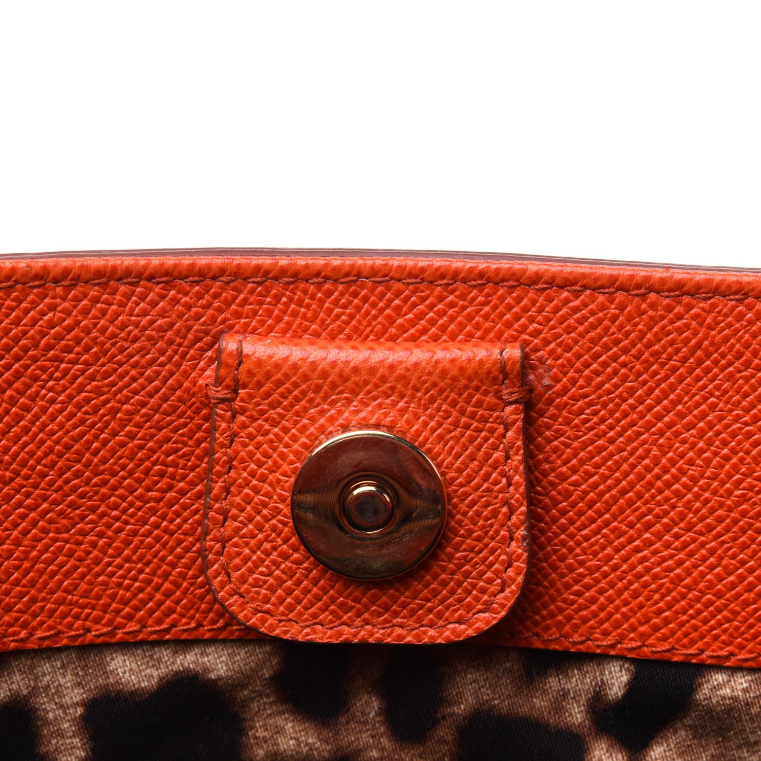Dolce & Gabbana Textured Calfskin Bucket Tote Orange 10 of 15