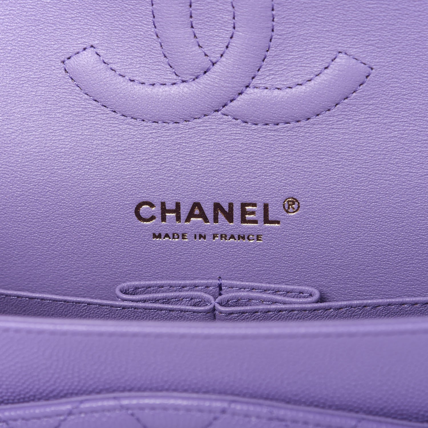 Chanel Caviar Quilted Medium Double Flap Purple 8 of 11
