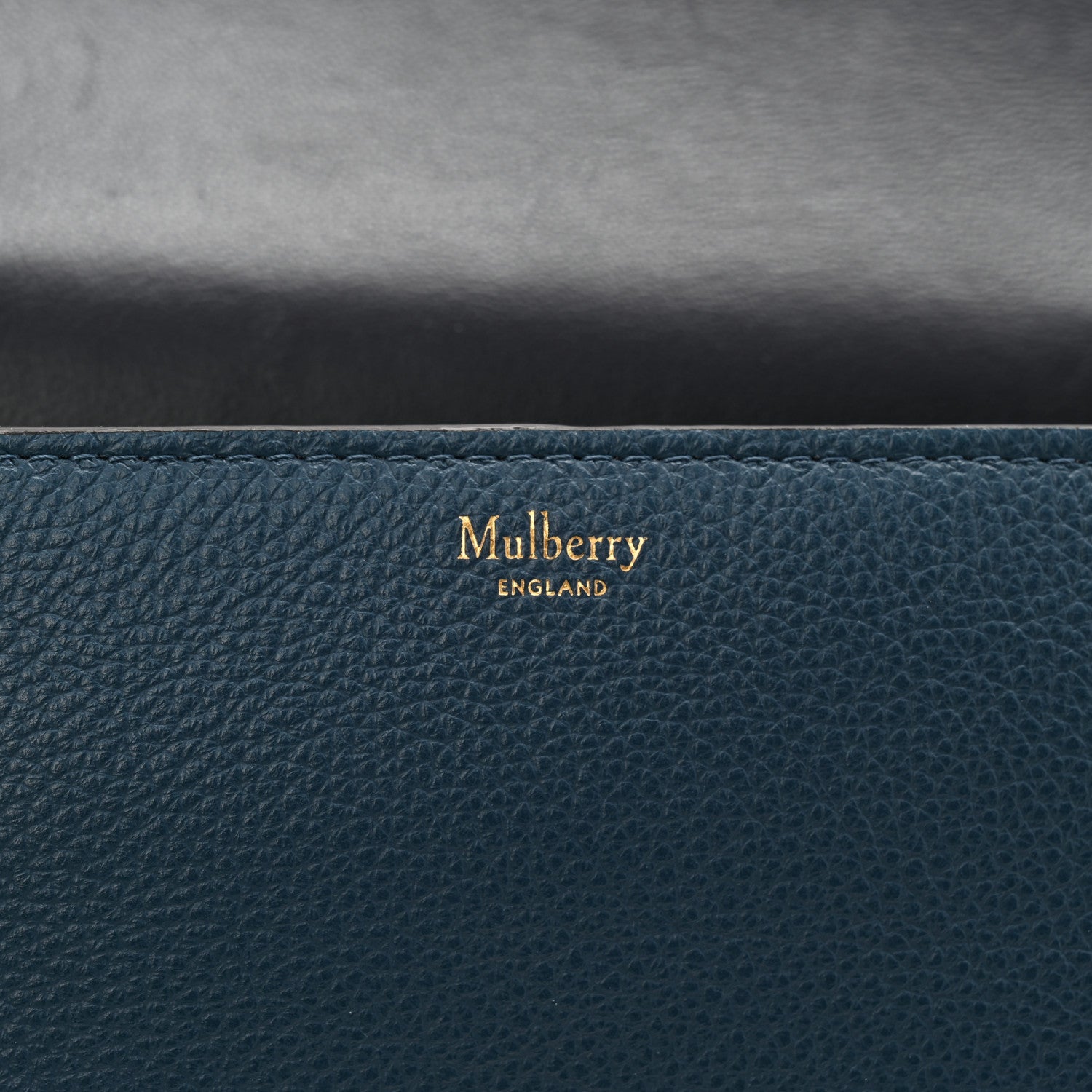 Mulberry Small Classic Grain Calfskin Small Darley Satchel Blue 6 of 10