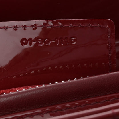 Christian Dior Patent Cannage Medium Lady Dior Burgundy Red 7 of 12