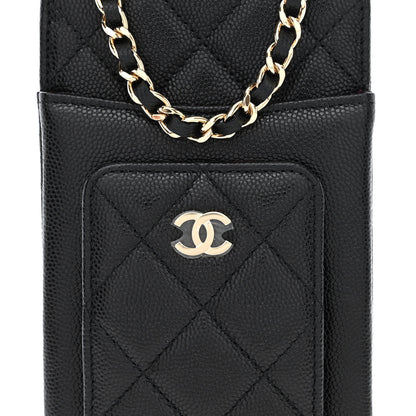 Chanel Caviar Quilted Zip Phone Case Black 10 of 13