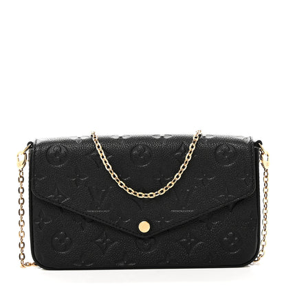 Louis Vuitton Empreinte Pochette Felicie Chain Wallet Black 1 of 10