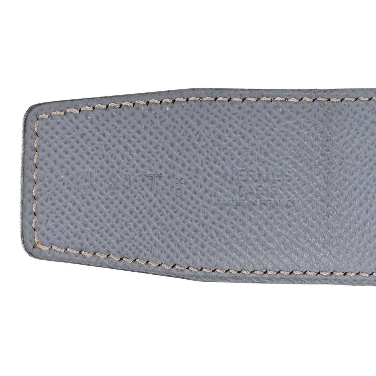 Hermes Epsom 42mm Belt Strap Bleu Lin White 5 of 6