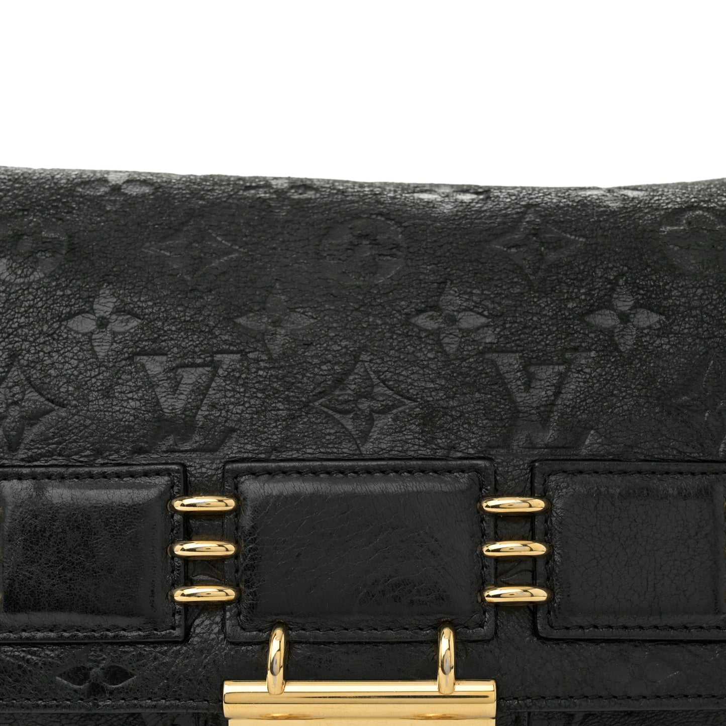 Deerskin Embossed Monogram My Deer Rebelle Black