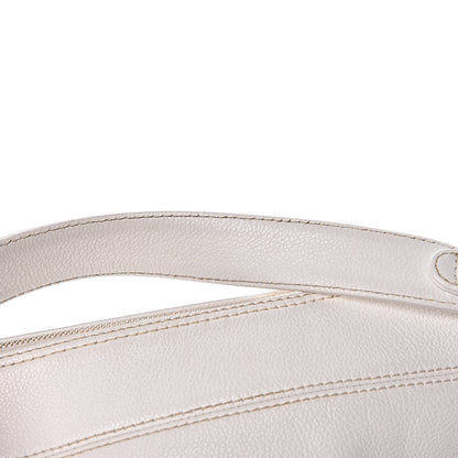 Chanel Grained Calfskin CC Shoulder Bag White 10 of 15