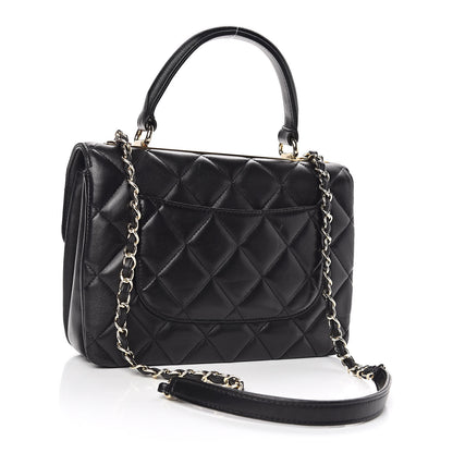 Chanel Lambskin Quilted Small Trendy CC Dual Handle Flap Bag Black 3 of 15