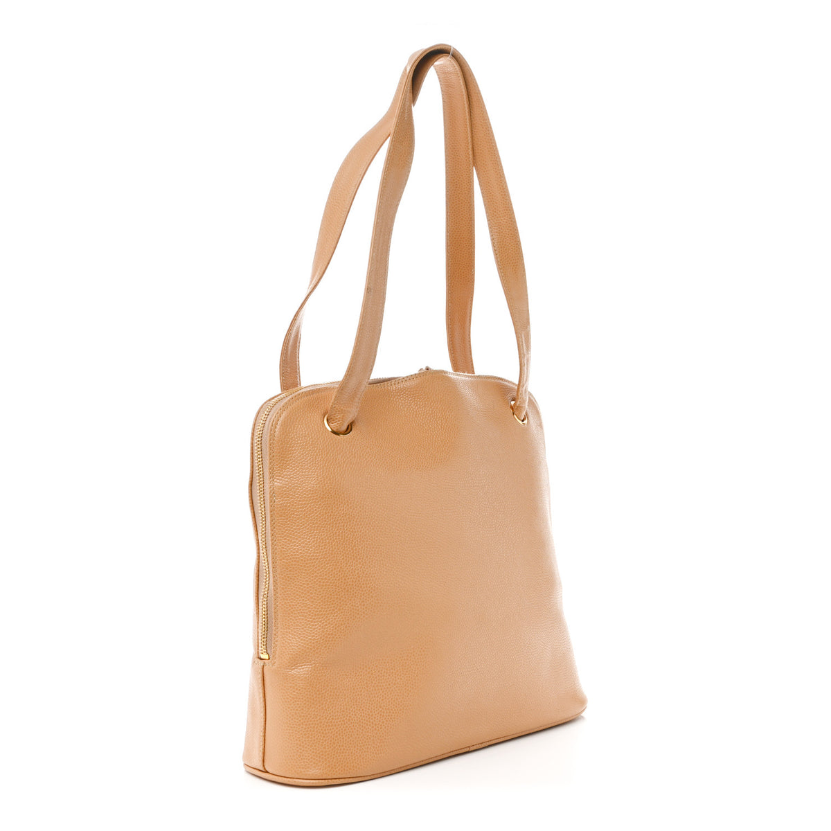 Chanel Caviar CC Timeless Shoulder Bag Beige 3 of 11