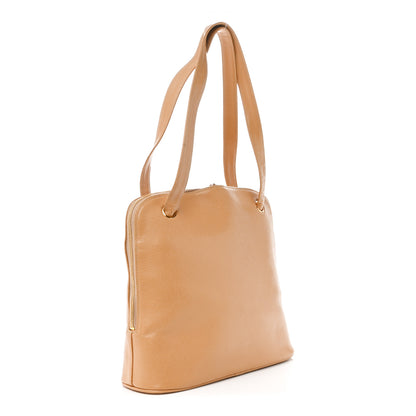 Chanel Caviar CC Timeless Shoulder Bag Beige 3 of 11