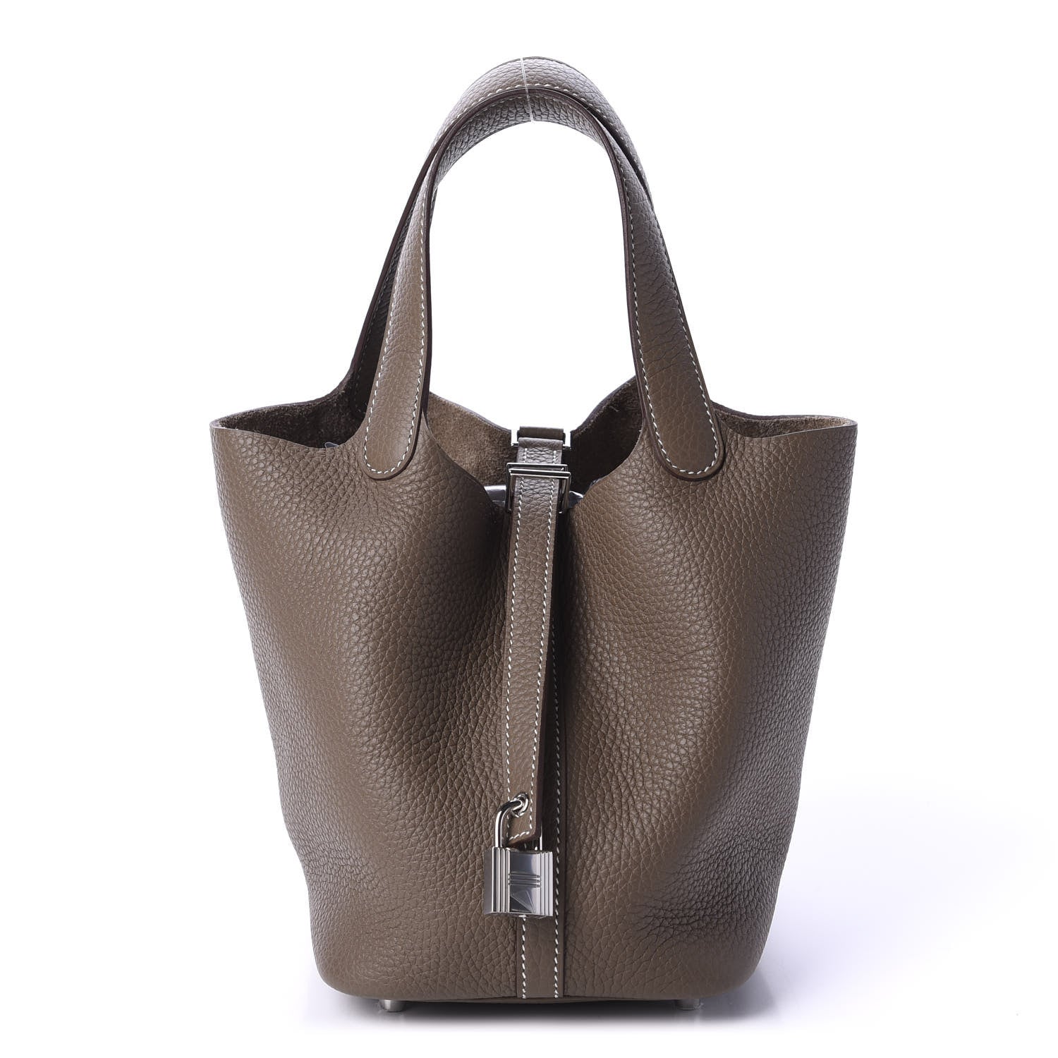 Hermes Taurillon Clemence Picotin Lock 18 PM Etoupe 1 of 11