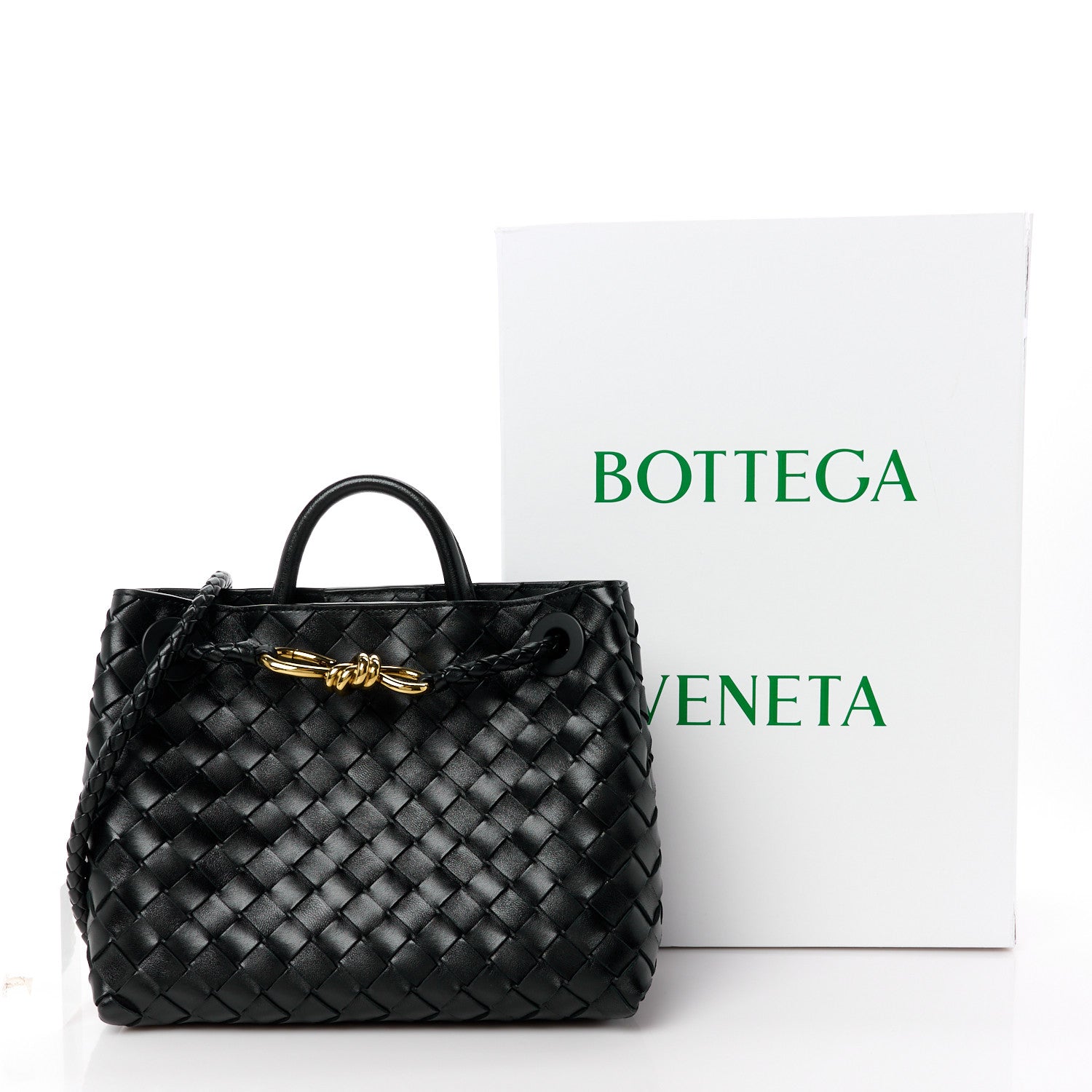 Bottega Veneta Nappa Intrecciato Small Andiamo Shoulder Bag Black 14 of 14