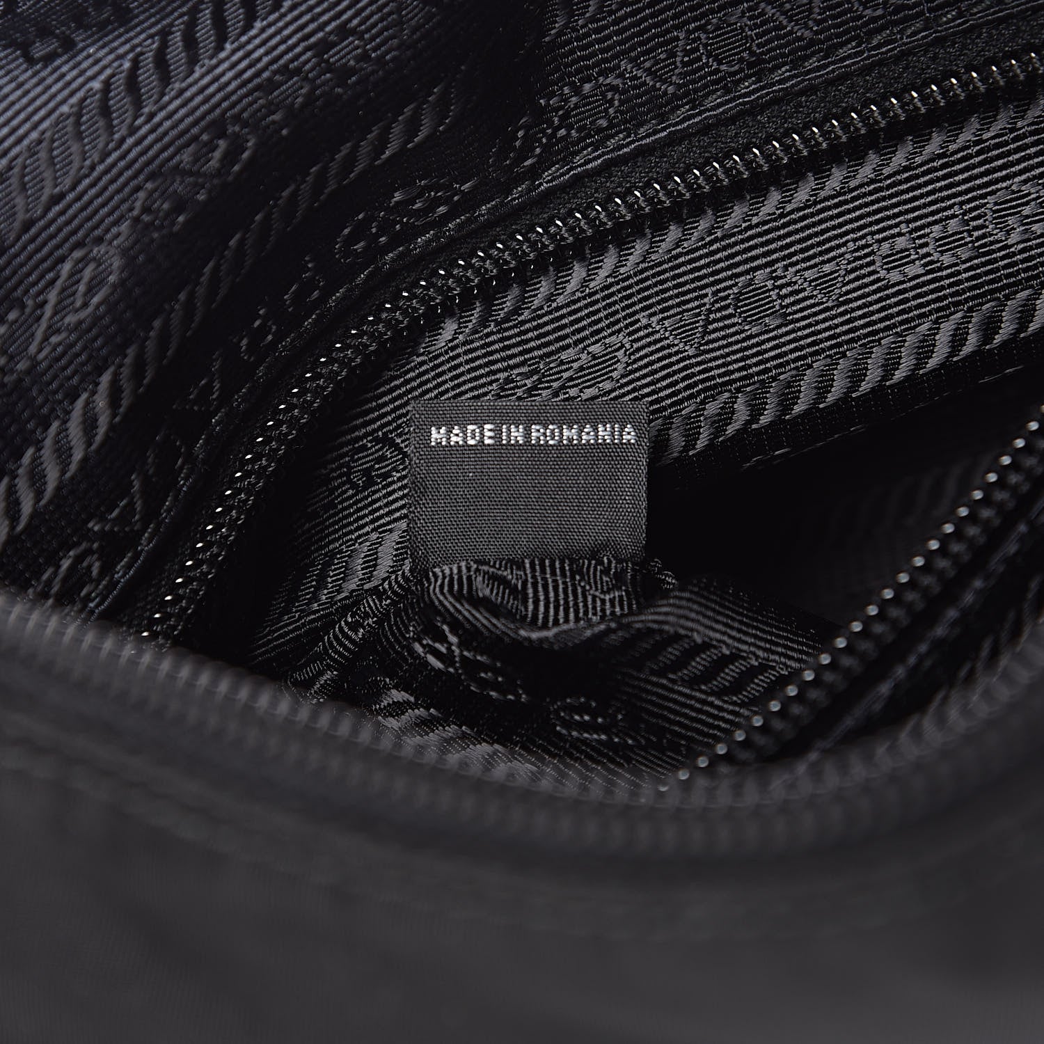 Prada Tessuto Nylon Saffiano Messenger Bag Black 7 of 10