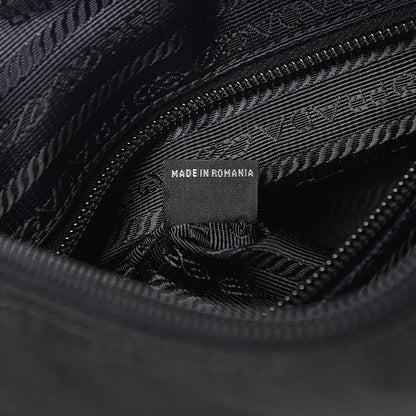 Prada Tessuto Nylon Saffiano Messenger Bag Black 7 of 10