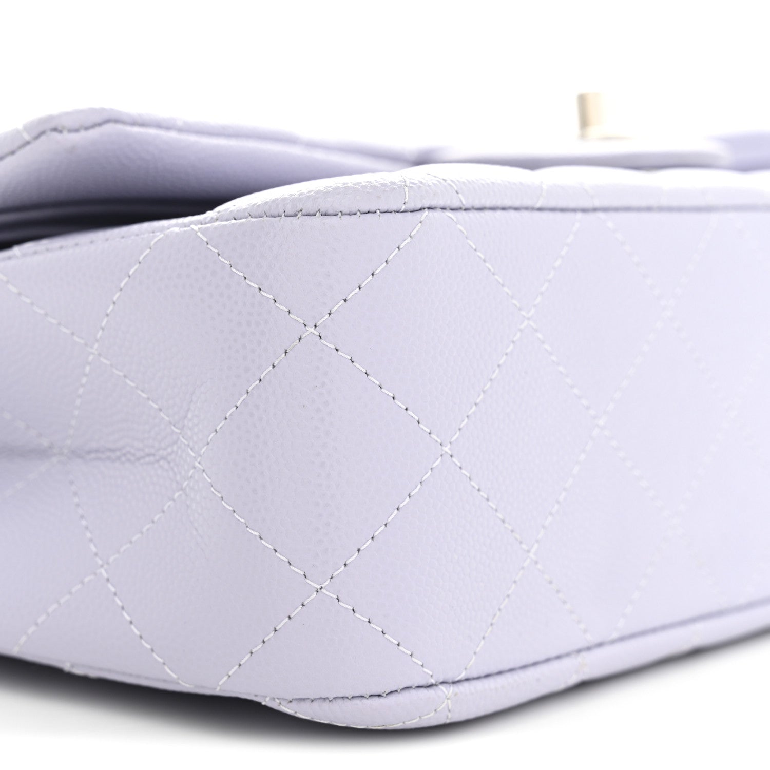 Chanel Caviar Quilted Medium Double Flap Light Purple 9 of 11