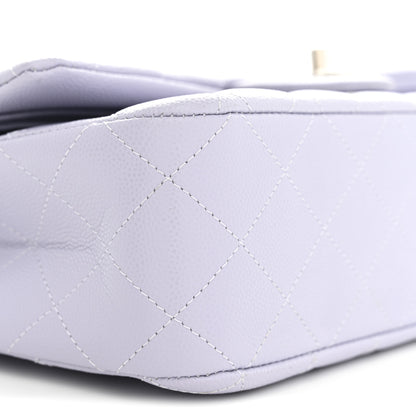 Chanel Caviar Quilted Medium Double Flap Light Purple 9 of 11