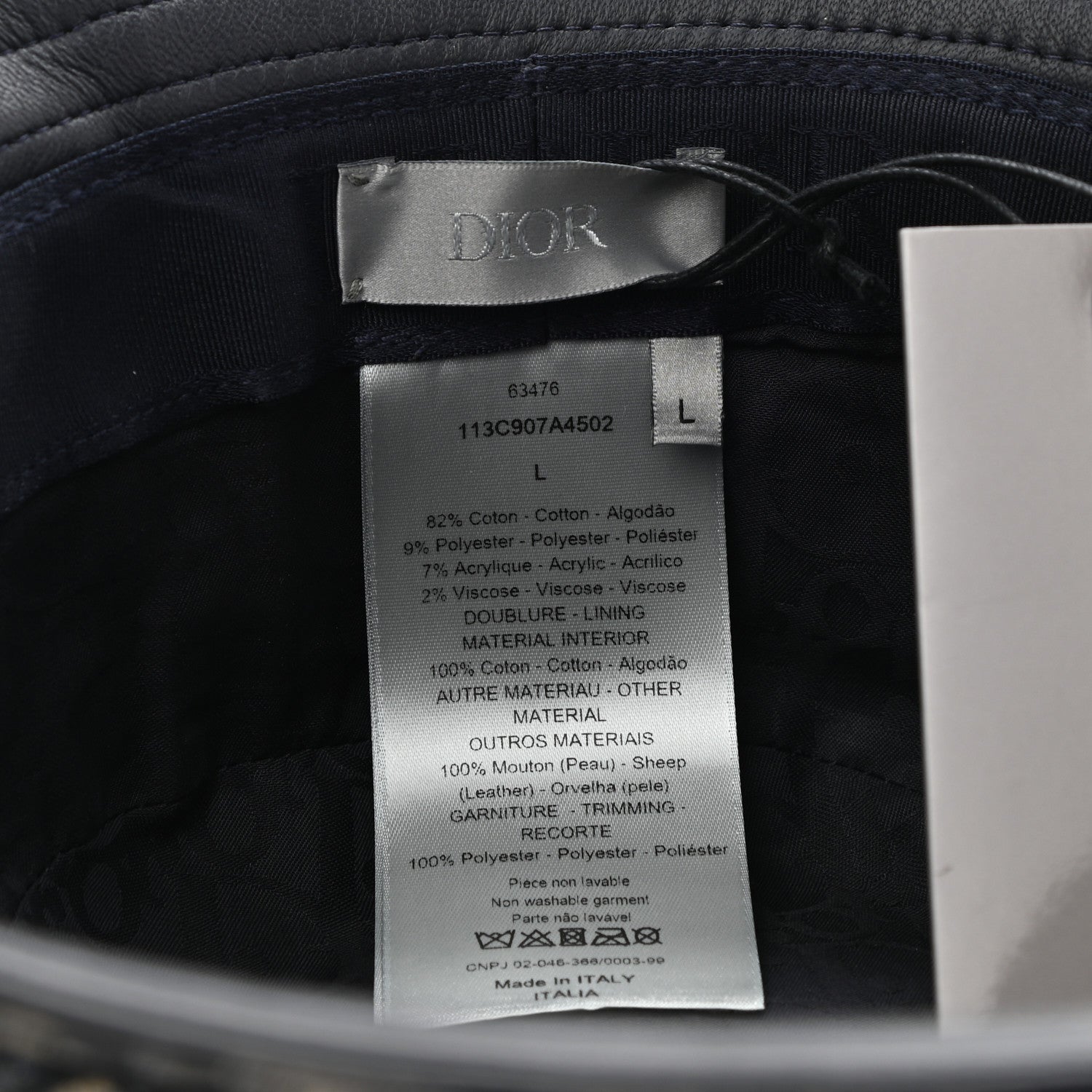 Christian Dior Oblique Jacquard Bucket Hat L Blue 8 of 8