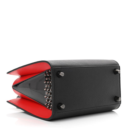 Christian Louboutin Calfskin Empire Patent Studded Small Paloma Black 3 of 8