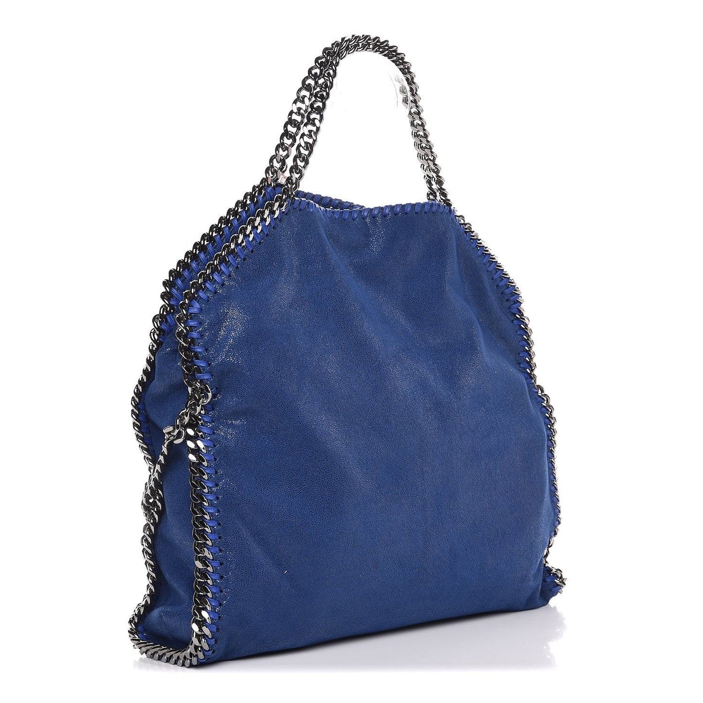Shaggy Deer Falabella Fold Over Tote Blue